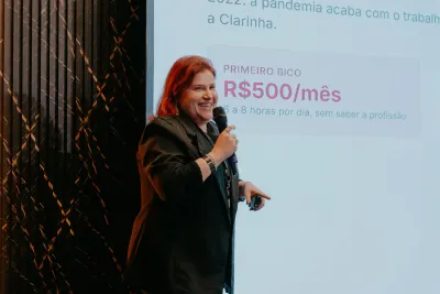 Ca Mazzucato no palco do Greenn Scale Black Edition